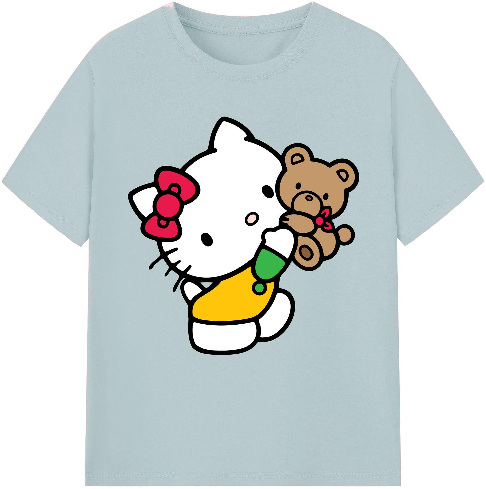 （画像用） Hello Kitty ハローキティ 綿100％半袖Tシャツ（フロントプリント）